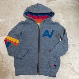 Aviator Nation Full Zip Sweatshirt - Gray - Kids Size 6